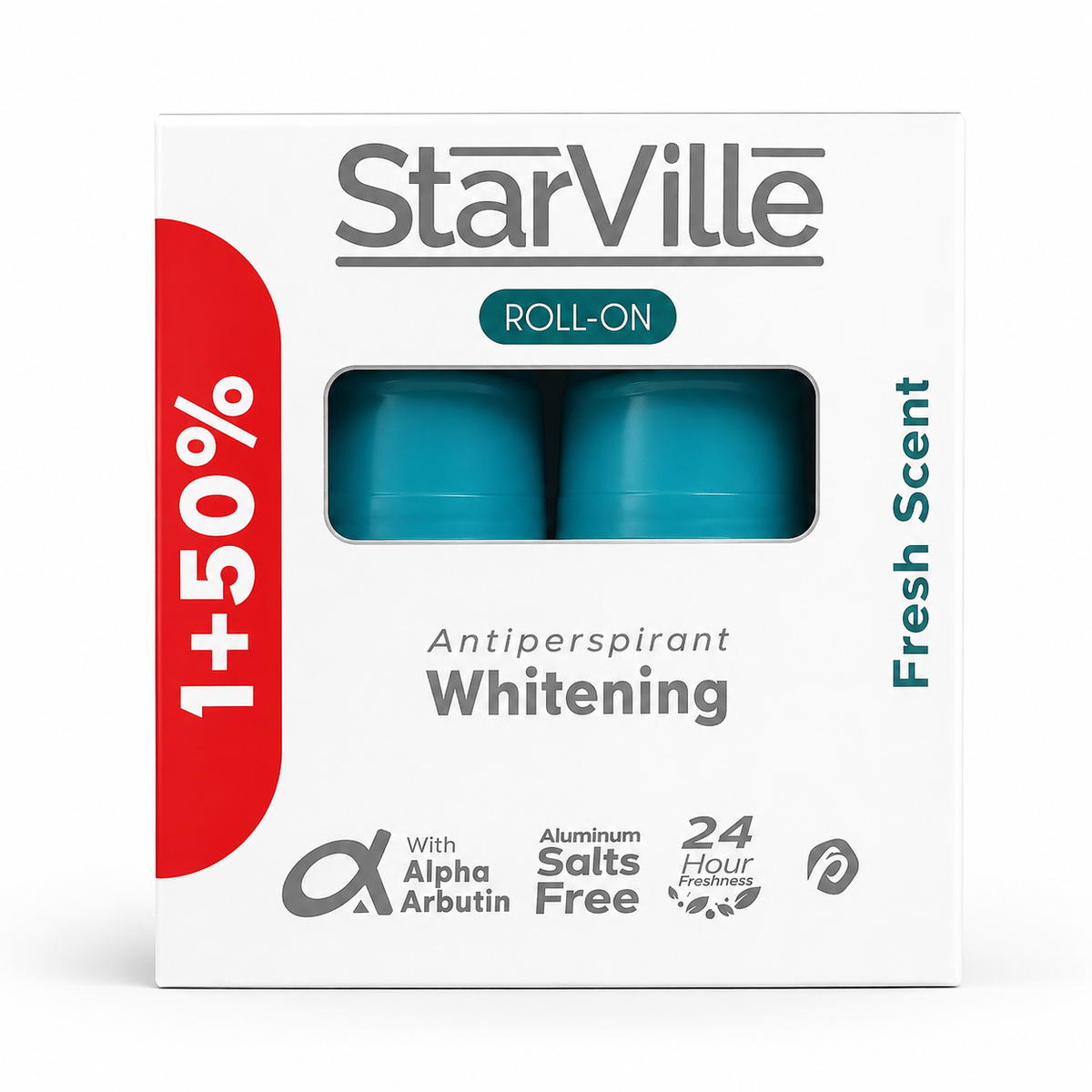 Starville Whitening Roll On Fresh Scent 60ml – Promo Pack