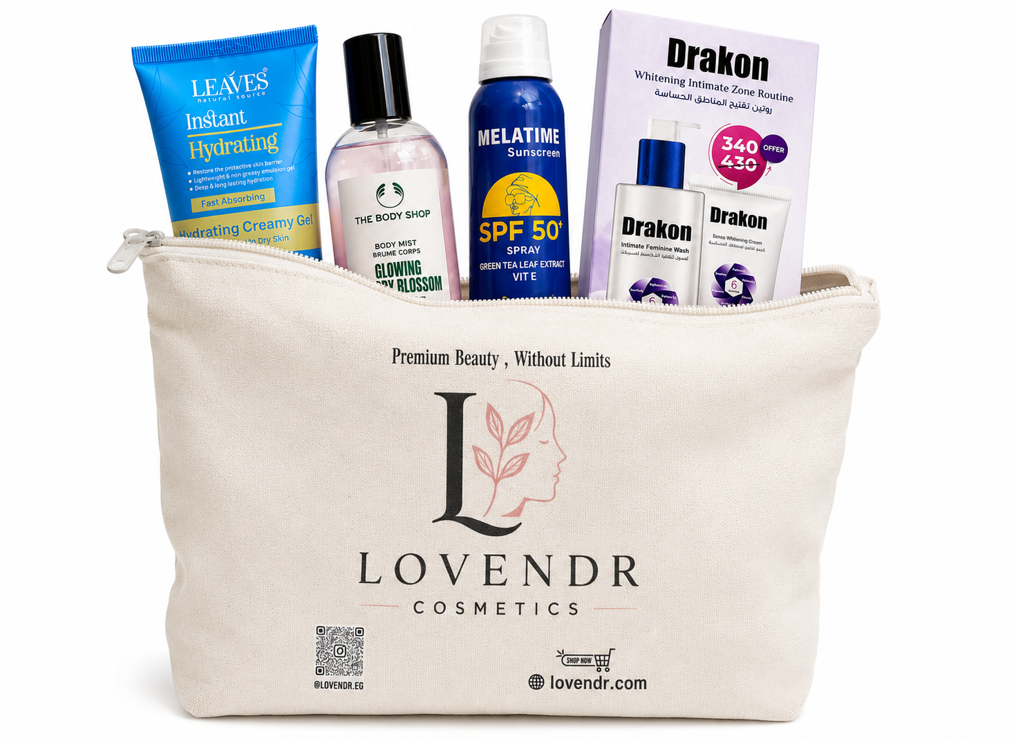 Lovendr Beauty Essentials Cosmetic Pouch | Beauty Gift Set