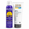 Melatime SPF 50+ Sunscreen Spray & StarVille Whitening Cleanser Bundle
