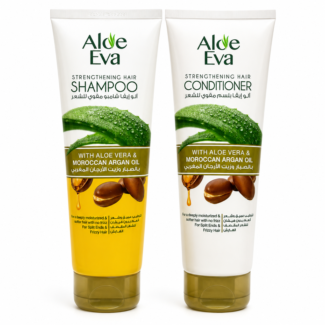 Aloe Eva Strengthening Hair Care Set , Aloe Eva Strengthening Shampoo & Conditioner | Aloe Vera & Argan Oil