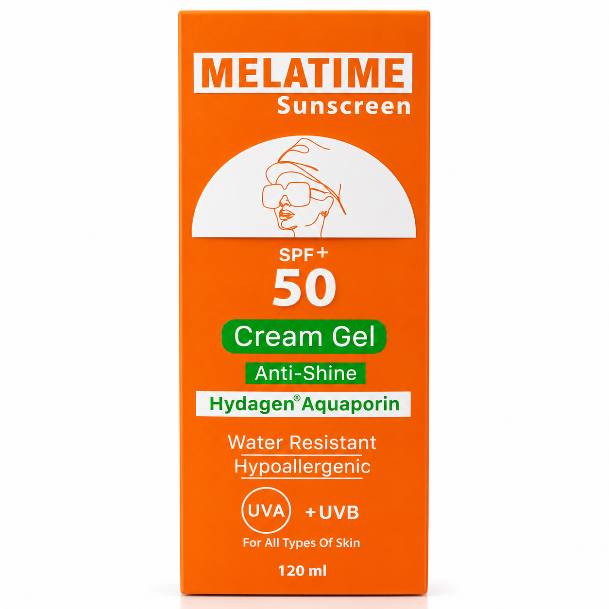 Melatime Sunscreen Cream Gel SPF 50+ | Anti-Shine & Water Resistant